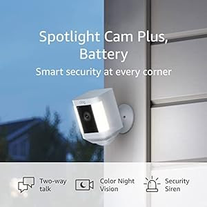 Ring Spotlight Cam Plus, Battery | Two-Way Talk, Color Night Vision, and Security Siren (2022 rel... | Amazon (US)