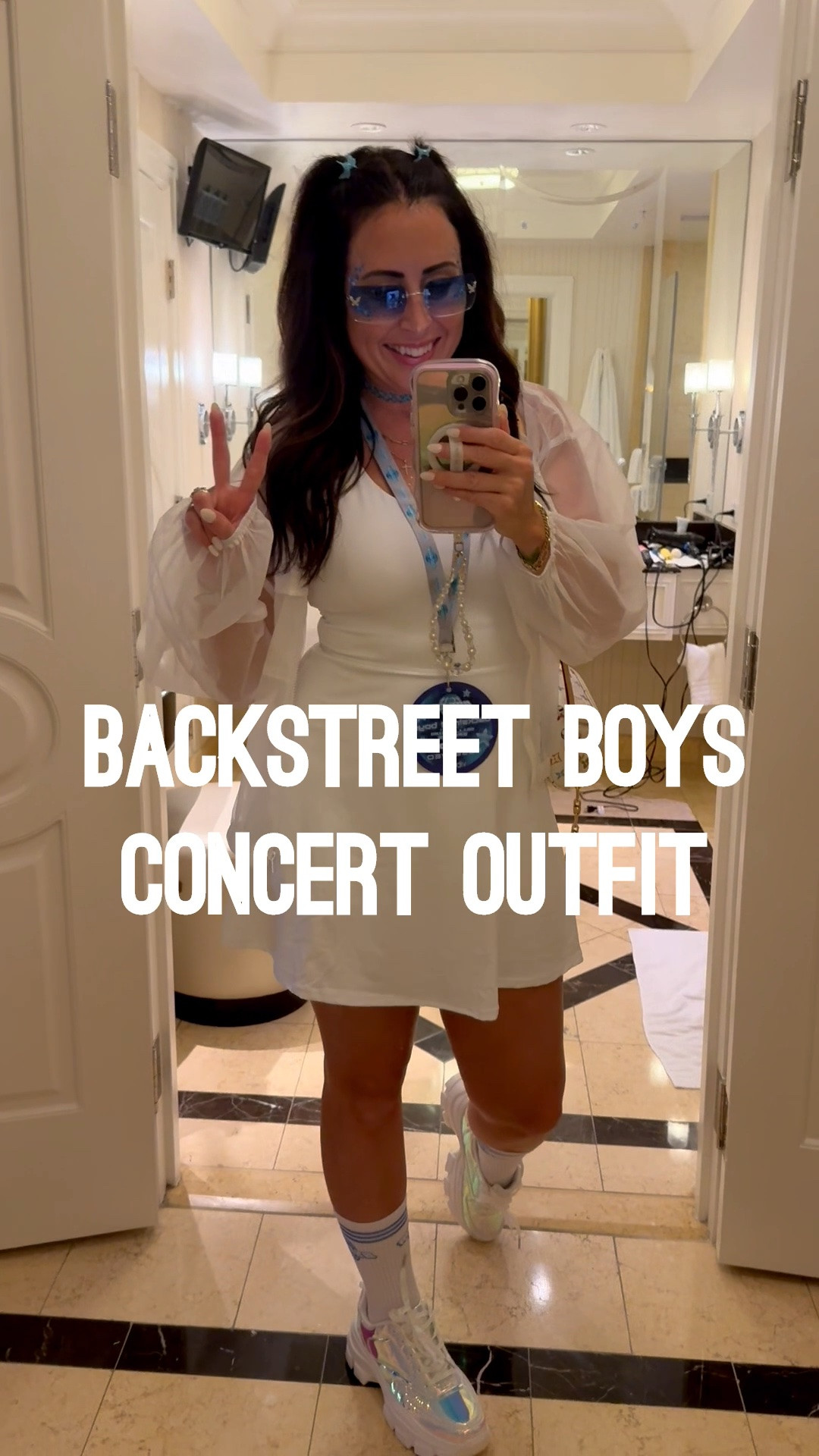 The most perfect and comfy white outfit for the Backstreet Boys concert in the Las Vegas heat! 💙🌐🎶

#LTKU #LTKSeasonal #LTKMidsize
