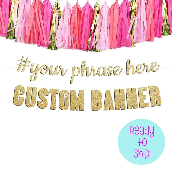 Custom Cursive Banner Custom Hashtag Banner Future Mrs | Etsy | Etsy (US)