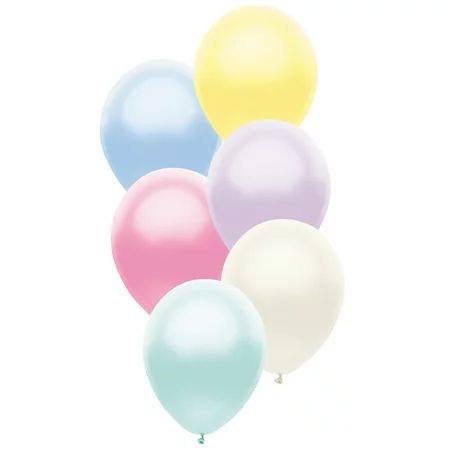 Way to Celebrate Latex Balloons 12" Pearl Pastels, 60 Count Bag | Walmart Online Grocery