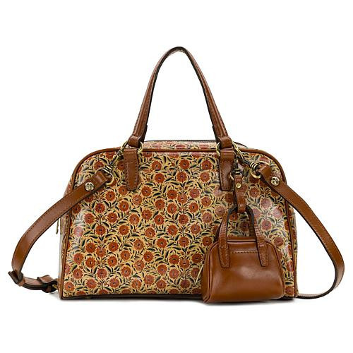 Patricia Nash Dagali Satchel with Micro Hangoff - Scandi Antique Ochre | HSN