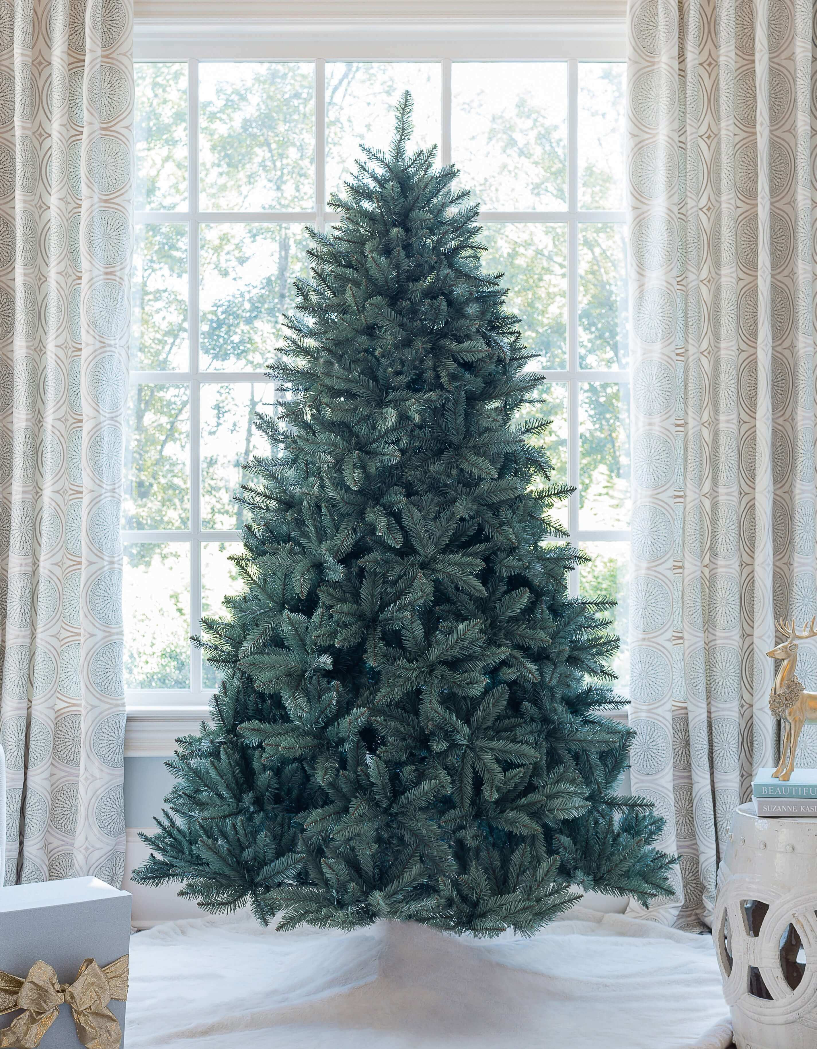 8 Foot Tribeca Blue Spruce Artificial Christmas Tree Unlit | King of Christmas