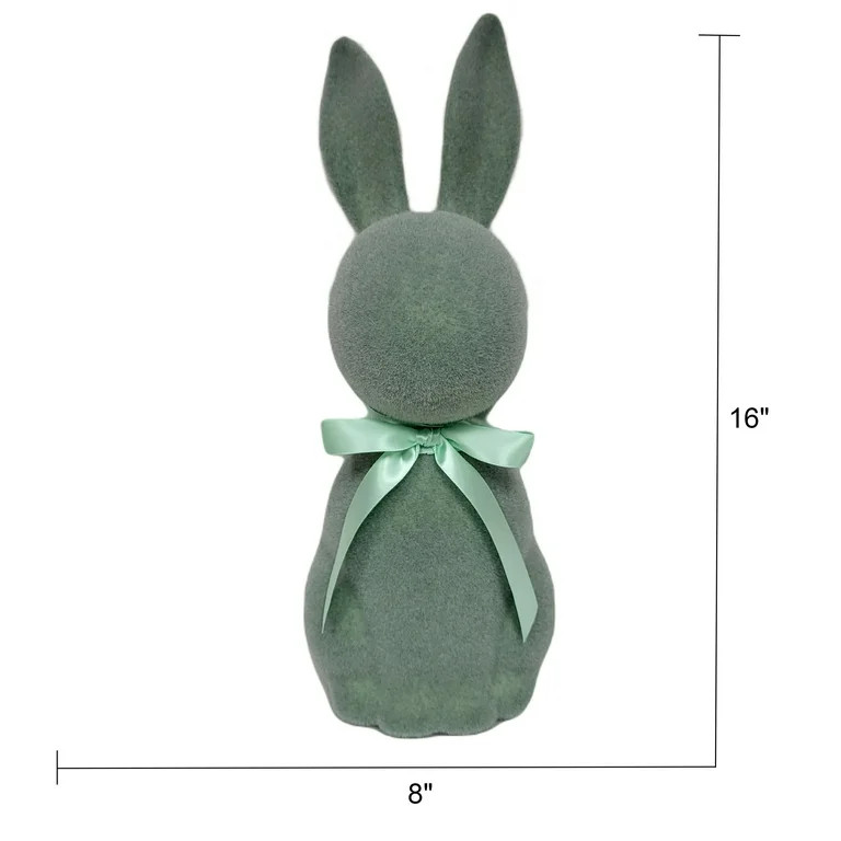 Easter Flocked Green Bunny Decor, 16 in, by Way To Celebrate | Walmart (US)