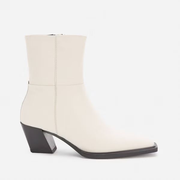 Vagabond Women's Alina Leather Heeled Boots - Off White | The Hut (UK)