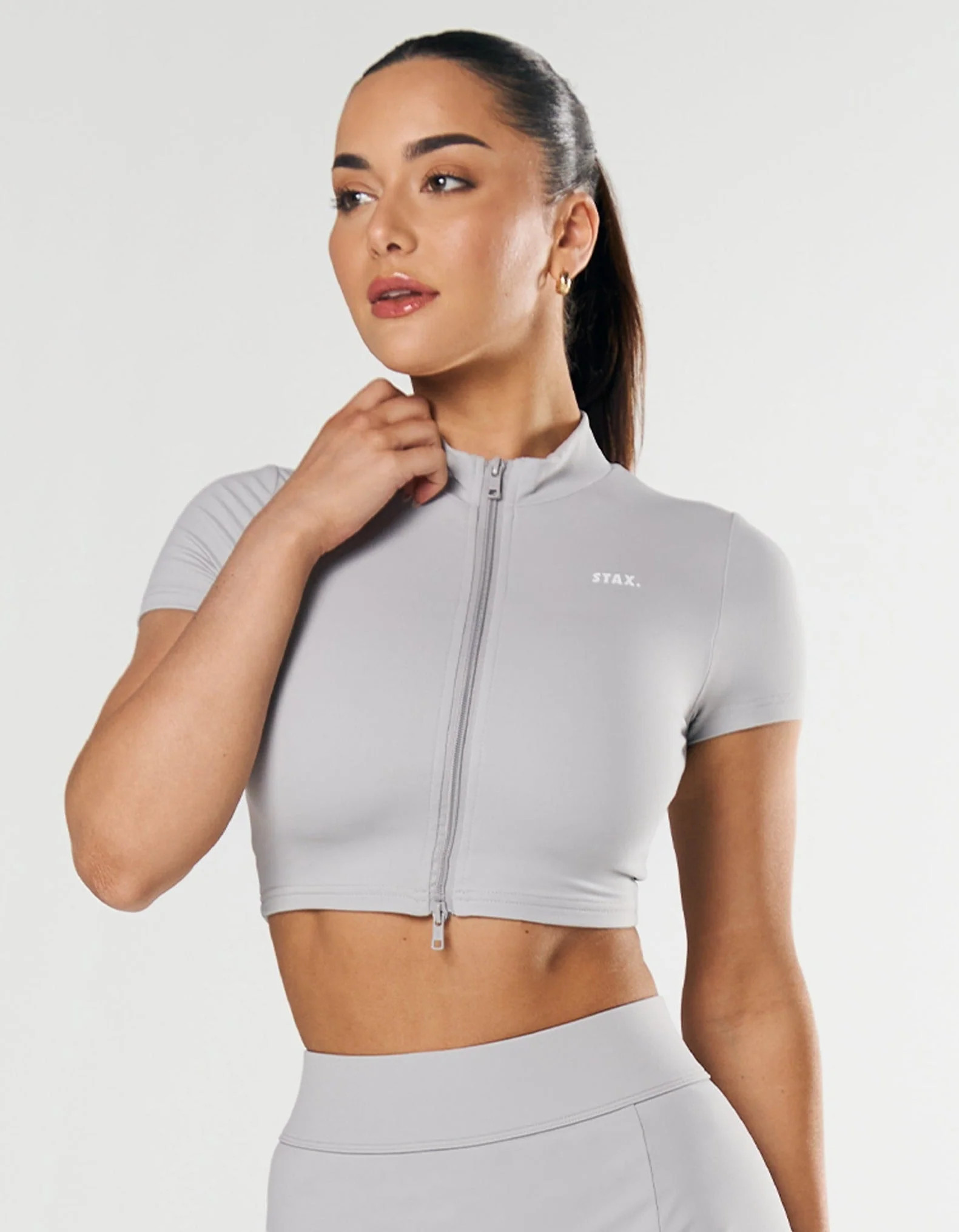 Base Zip Crop NANDEX ™ - Light Grey | STAX.