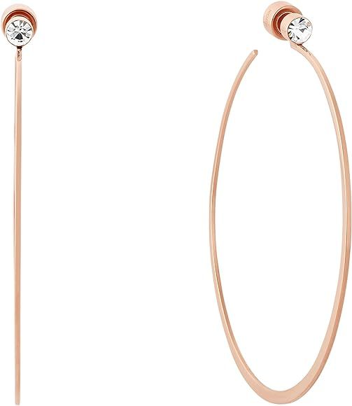 Michael Kors Women's Stainless Steel Rose Gold-Tone Hoop Earrings | Amazon (US)