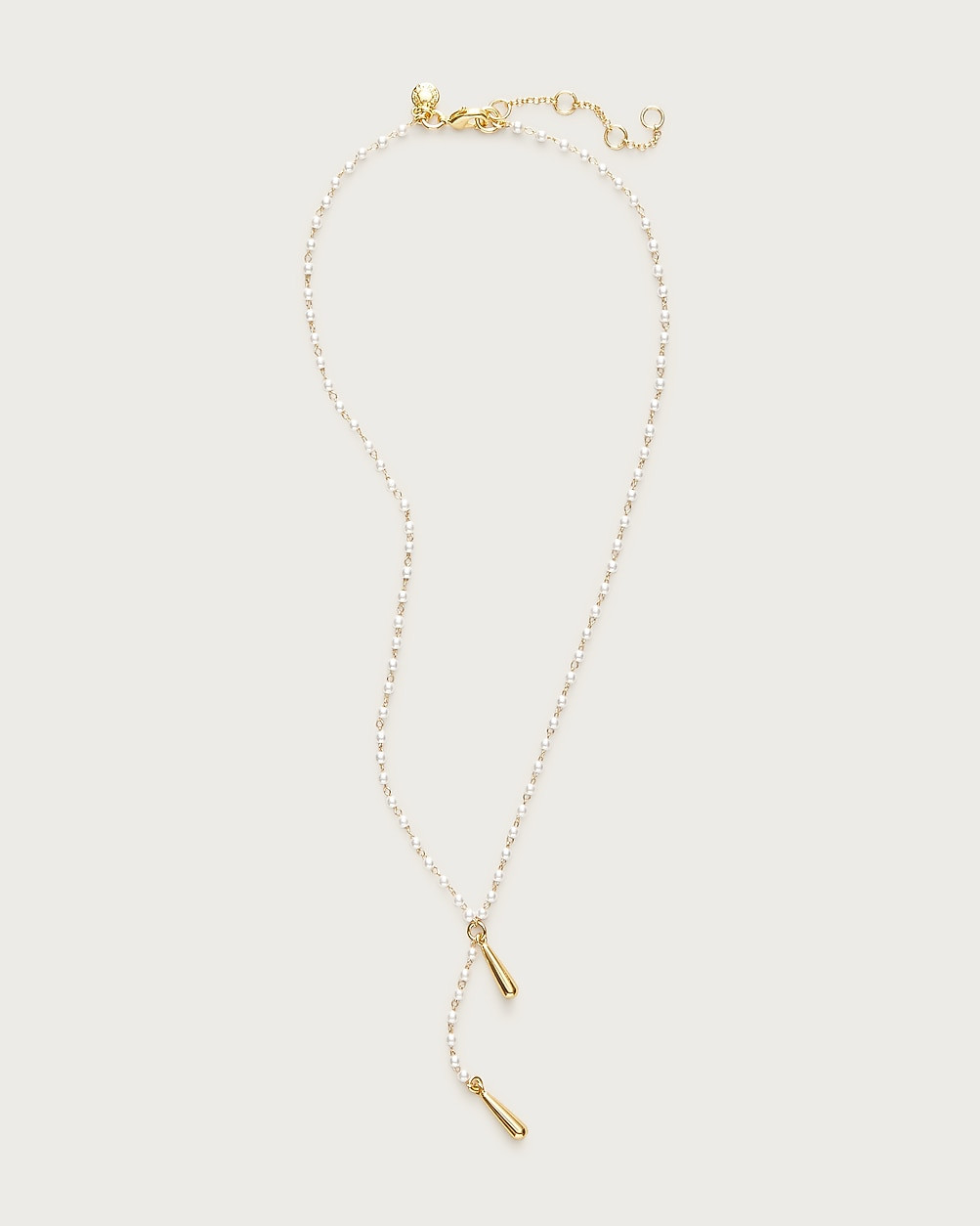 Pearl beaded lariat necklace | J. Crew US