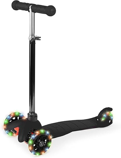 Best Choice Products Kids Mini Kick Scooter Toy w/Light-Up Wheels, Height Adjustable T-Bar, Foot ... | Amazon (US)