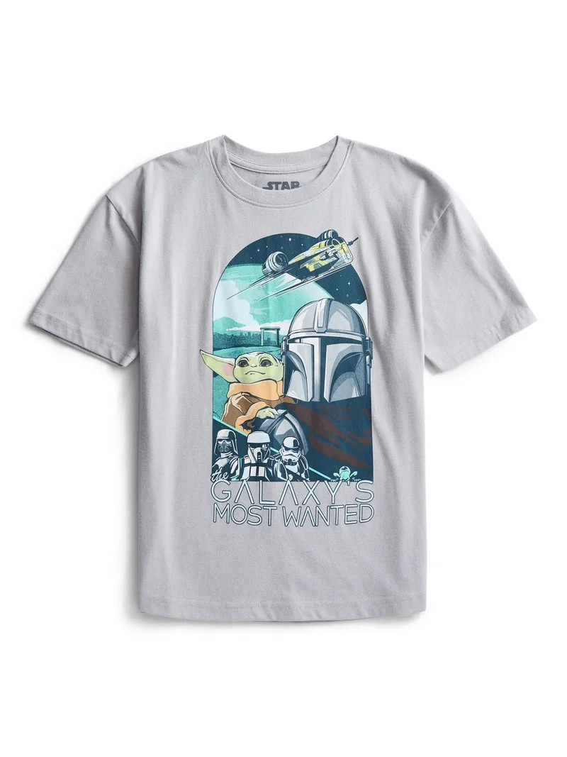 Star Wars The Mandolorian & Grogu Little Boys and Big Boys Graphic Tee with Short Sleeves, Sizes ... | Walmart (US)