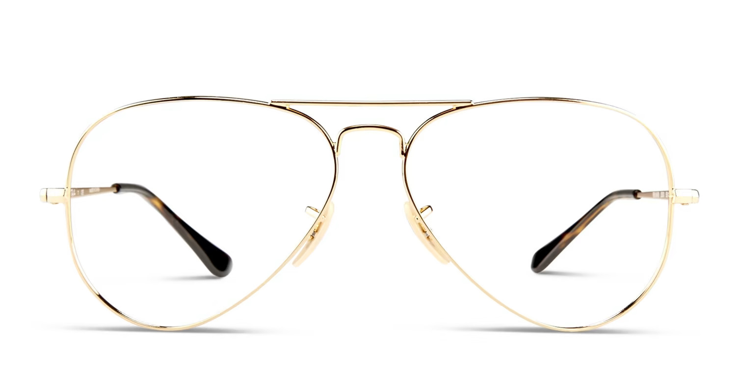 Ray-Ban RX6489 Aviator Gold Eyeglasses | Includes Free Rx Lenses | GlassesUSA.com | GlassesUSA