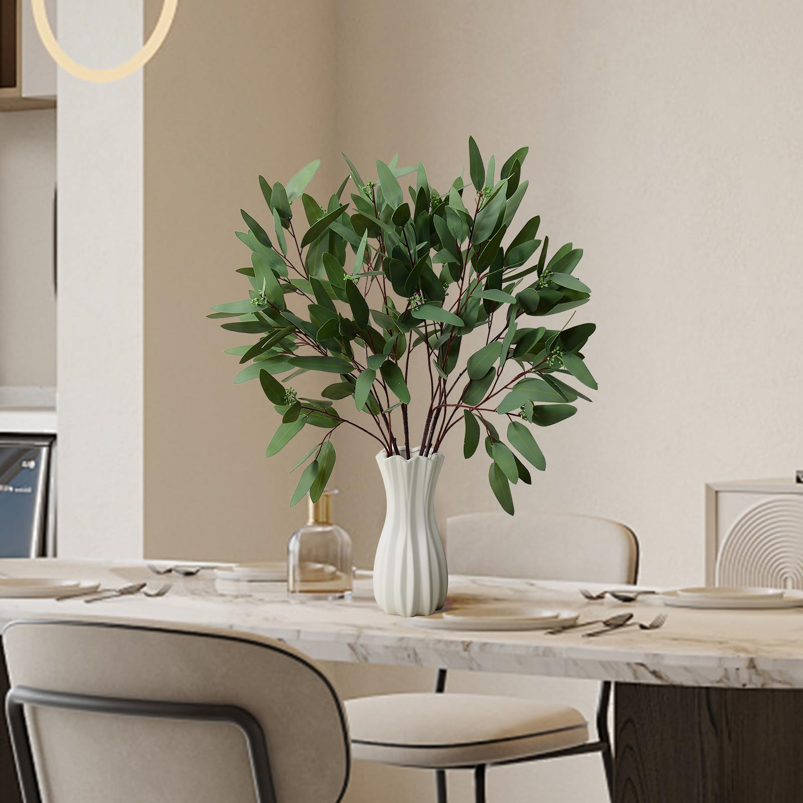 Ziwon Artificial Eucalyptus Stems, Real Touch Faux Greenery for Vase Decor, Realistic Fake Eucaly... | Amazon (US)