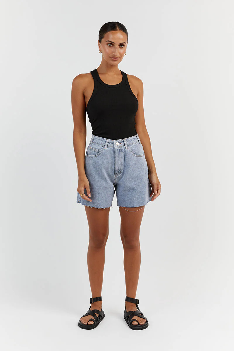 OLD SCHOOL BLUE DENIM SHORT | DISSH
