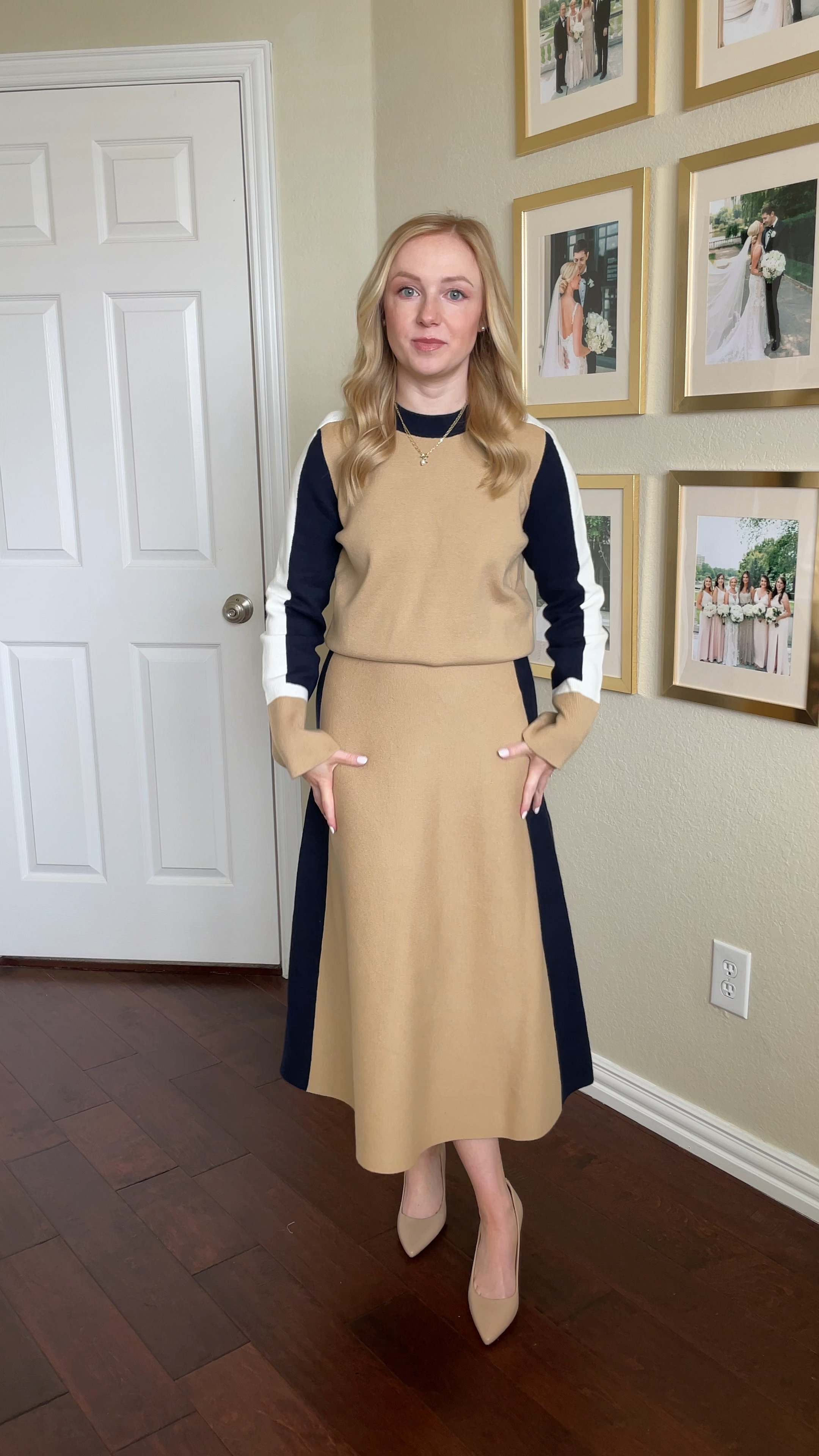 This two piece set is so cozy yet so chic! Wearing an XS In both, could use an XSP in top | workwear, winter work outfit, matching set, sweater skirt 

#LTKStyleTip #LTKWorkwear #LTKSeasonal