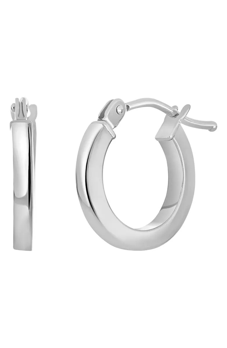 14K Gold Pipe Cut Hoop Earrings | Nordstrom