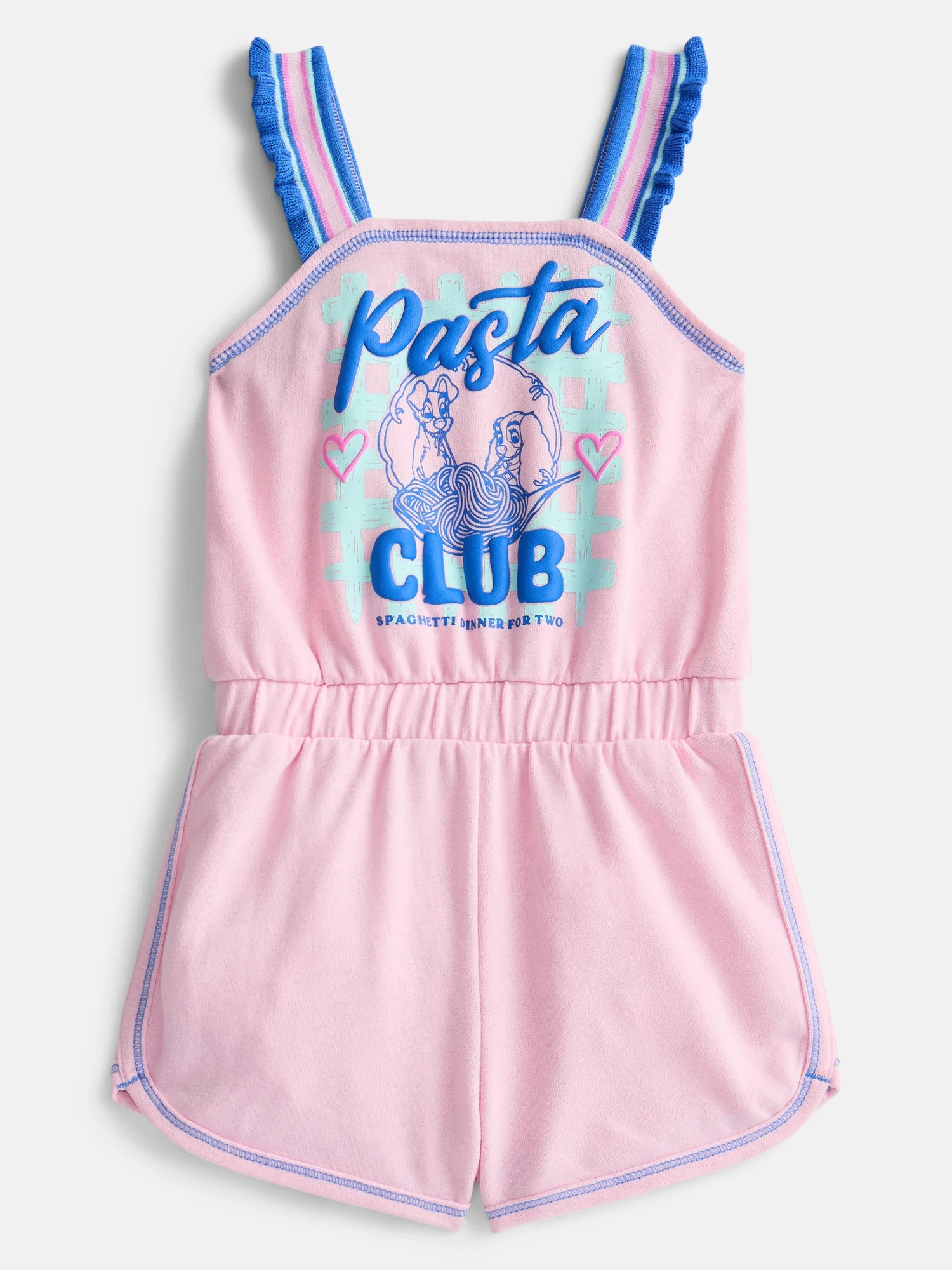 Disney Lady & The Tramp Toddler Girls Sleeveless Romper, Sizes 12M-5T - Walmart.com | Walmart (US)