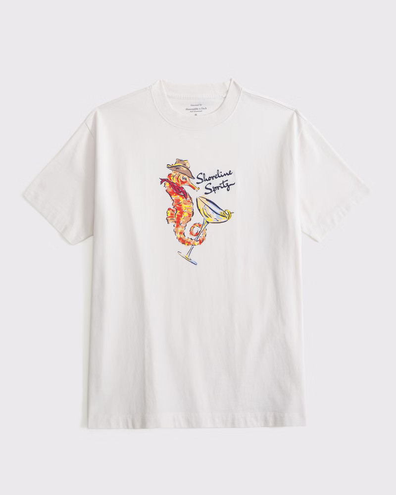 Oversized Shoreline Spritz Graphic Tee | Abercrombie & Fitch (US)