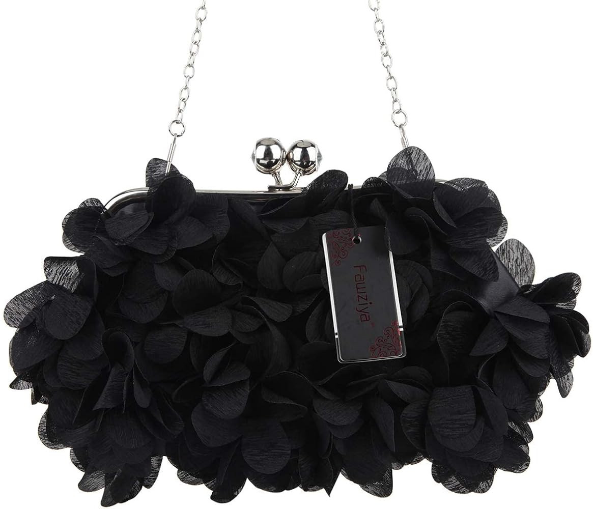 Fawziya Clutch Evening Bags Floral Appliques Clutch Purses For Women | Amazon (US)