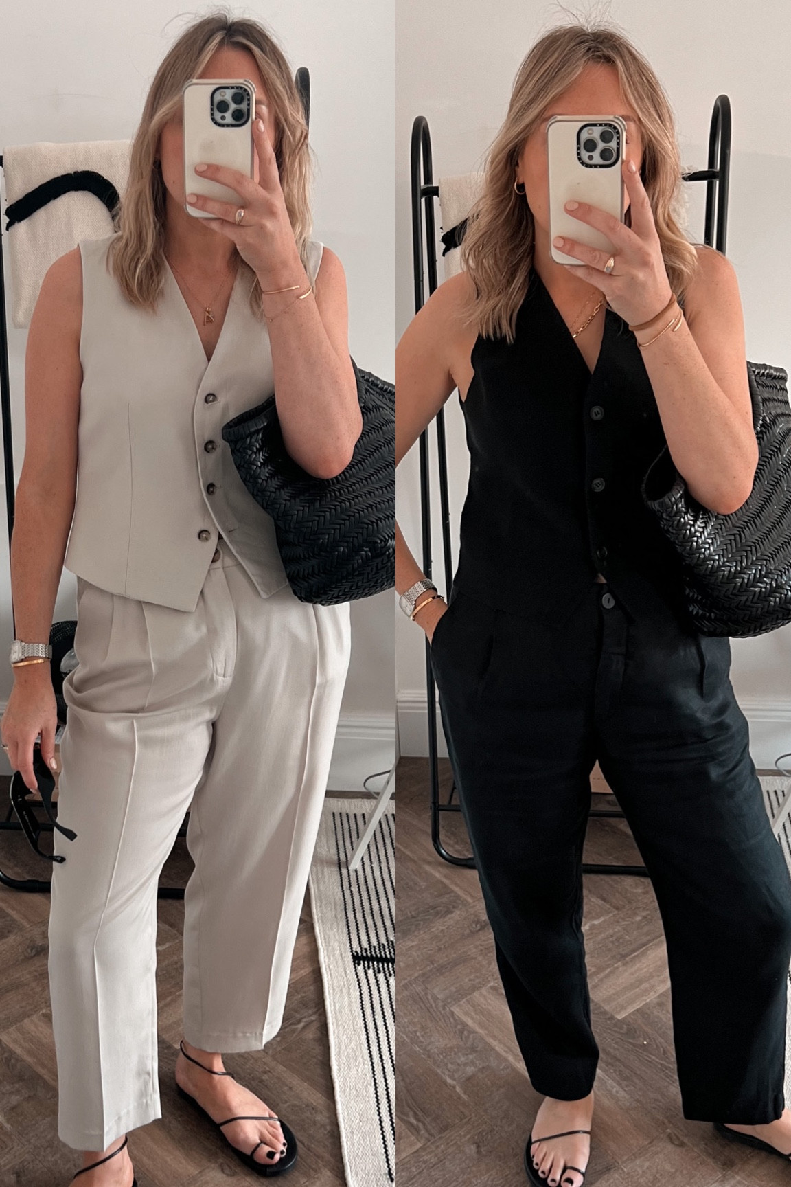 Two simple everyday suiting looks. 

Waistcoat style
Tailored trousers
Summer in the city 
Dragon diffusion
Neutral outfits 

#LTKunder50 #LTKSeasonal #LTKFind