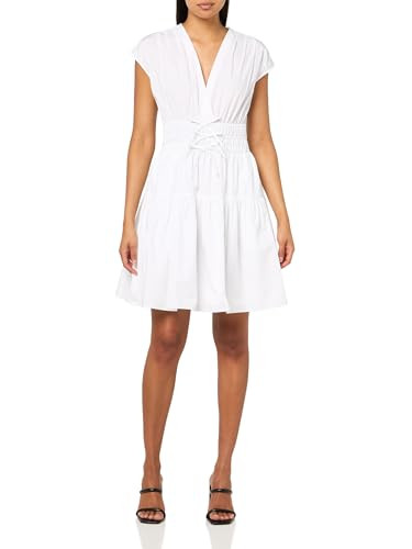 Derek Lam 10 Crosby TORA V-Neck Dress, White, 10 | Amazon (US)