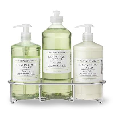 Williams Sonoma Lemongrass Ginger Hand Soap & Lotion 4-Piece Kitchen Set | Williams-Sonoma