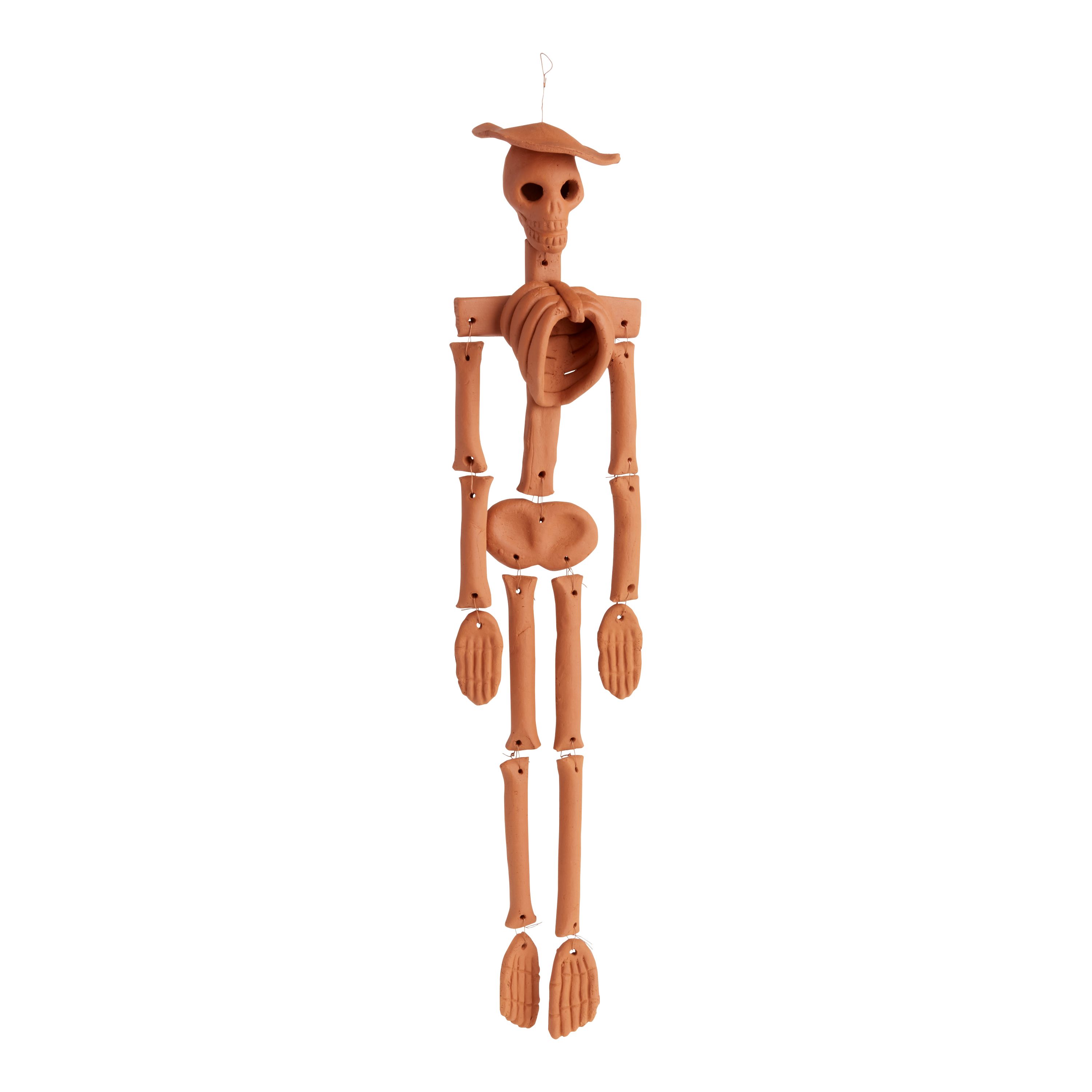 CRAFT Los Muertos Terracotta Skeleton Hanging Decor | World Market