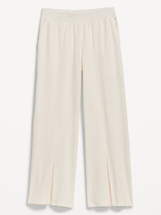 High-Waisted StretchTech Split-Front Wide-Leg Ankle Pants for Women | Old Navy (US)