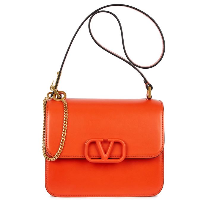 Valentino Garavani VSling Medium Orange Leather Cross- Body Bag | Harvey Nichols (Global)