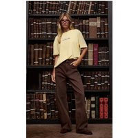 Brown Mid Rise Wide Leg Jeans, Brown | PrettyLittleThing UK