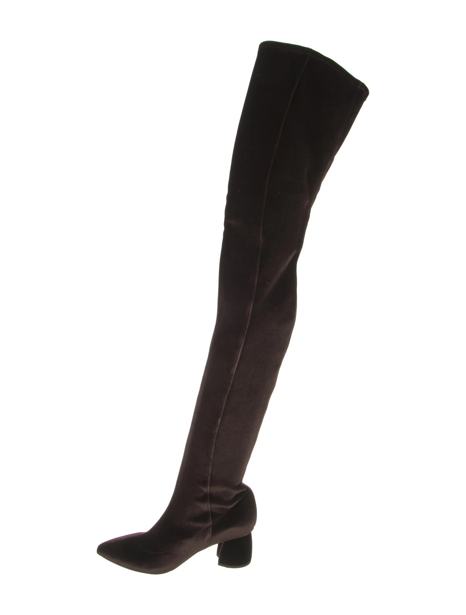Velvet Leather Trim Embellishment Sock Boots | The RealReal