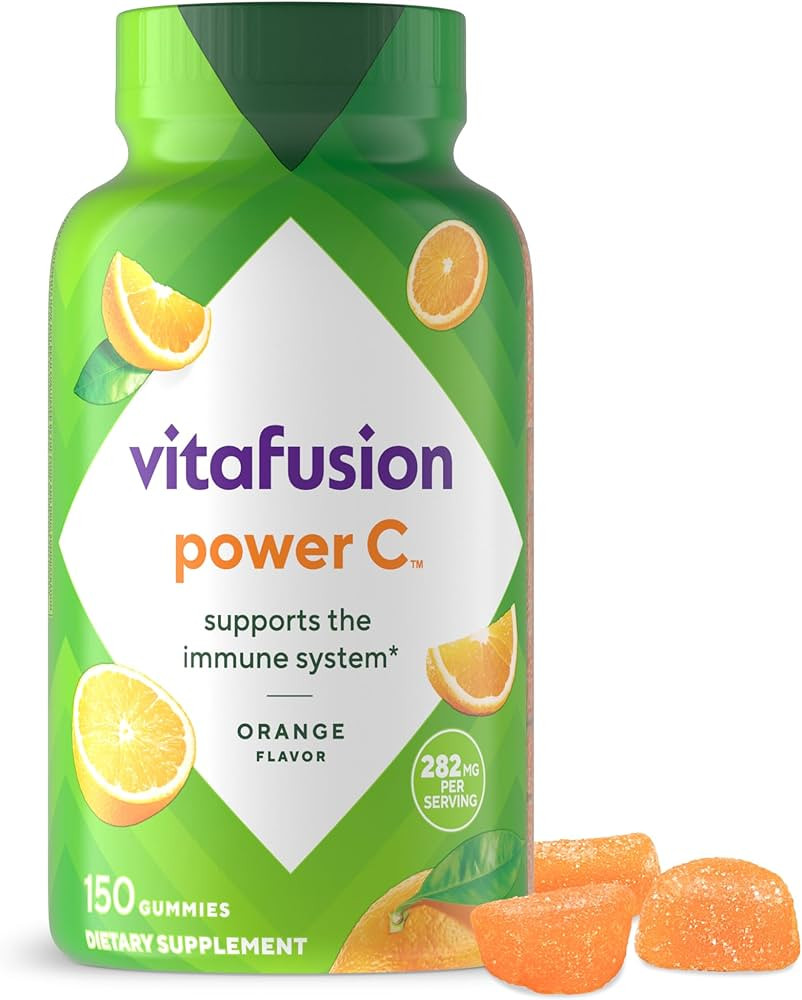 Vitafusion Power C Vitamin C Gummies for Immune Support, Orange Flavored, 282 mg Vitamin C, Ameri... | Amazon (US)