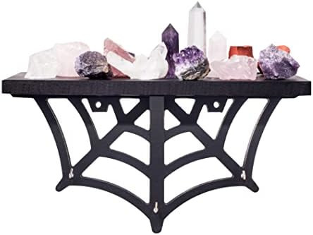 CEFRECO Spider Web Floating Shelf - Gothic Halloween Hanging Shelf With Hooks for Wall Oddities and  | Amazon (US)