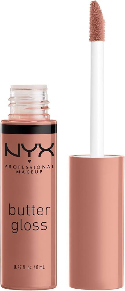 NYX PROFESSIONAL MAKEUP Butter Gloss, Non-Sticky Lip Gloss - Madeleine (Mid-Tone Nude) | Amazon (US)