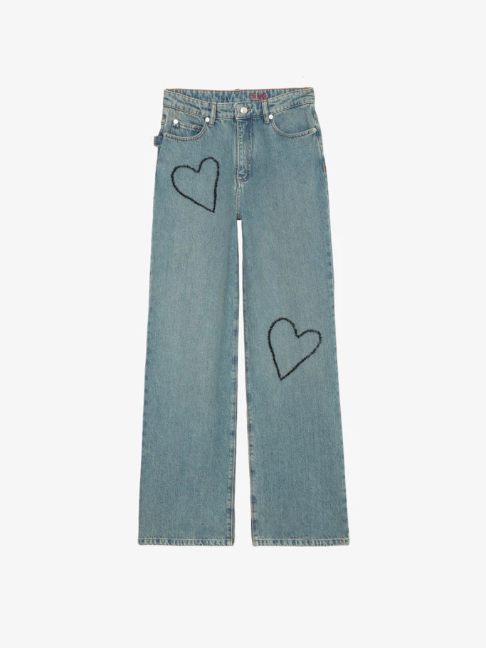 Elio Heart Embroidered Jeans | Zadig et Voltaire (US)