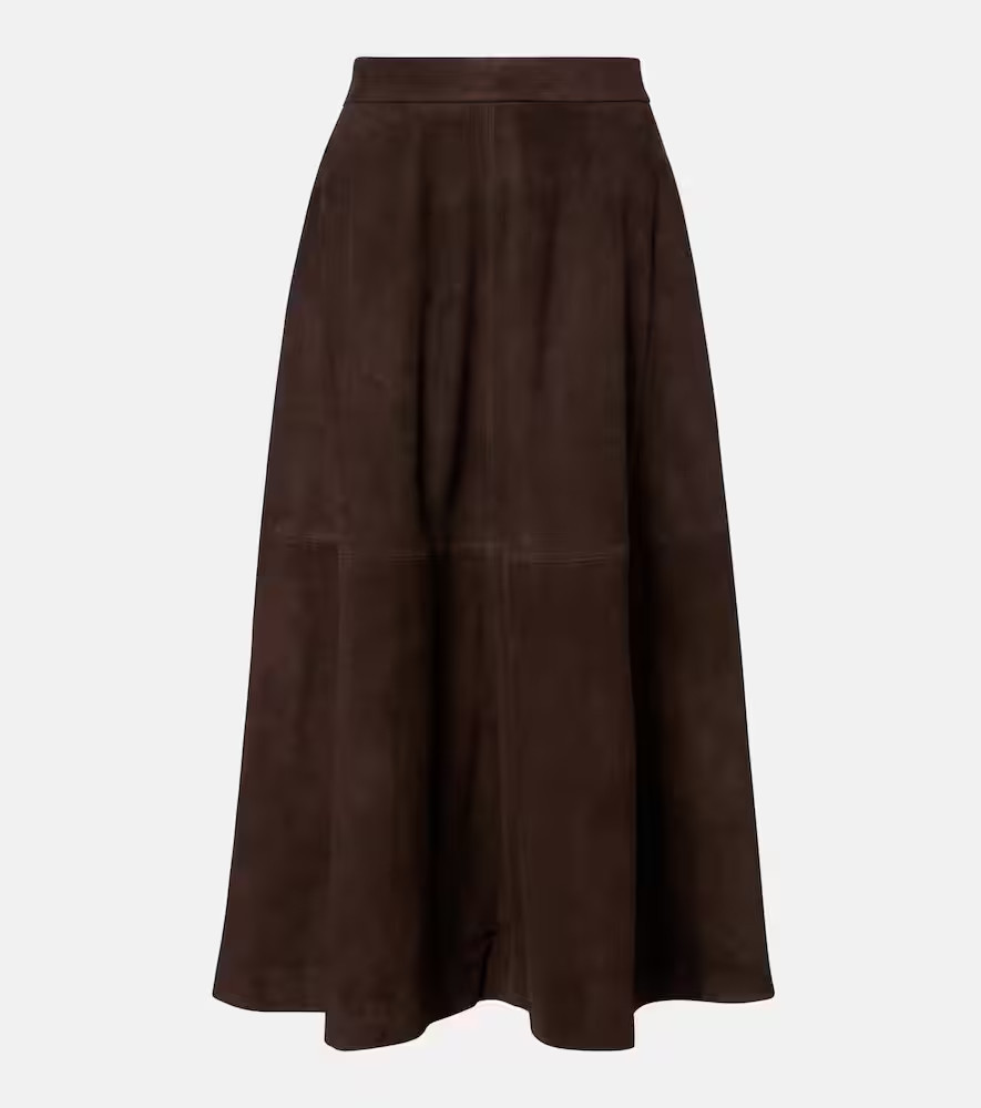 RÃ³he Suede midi skirt | Mytheresa (US/CA)
