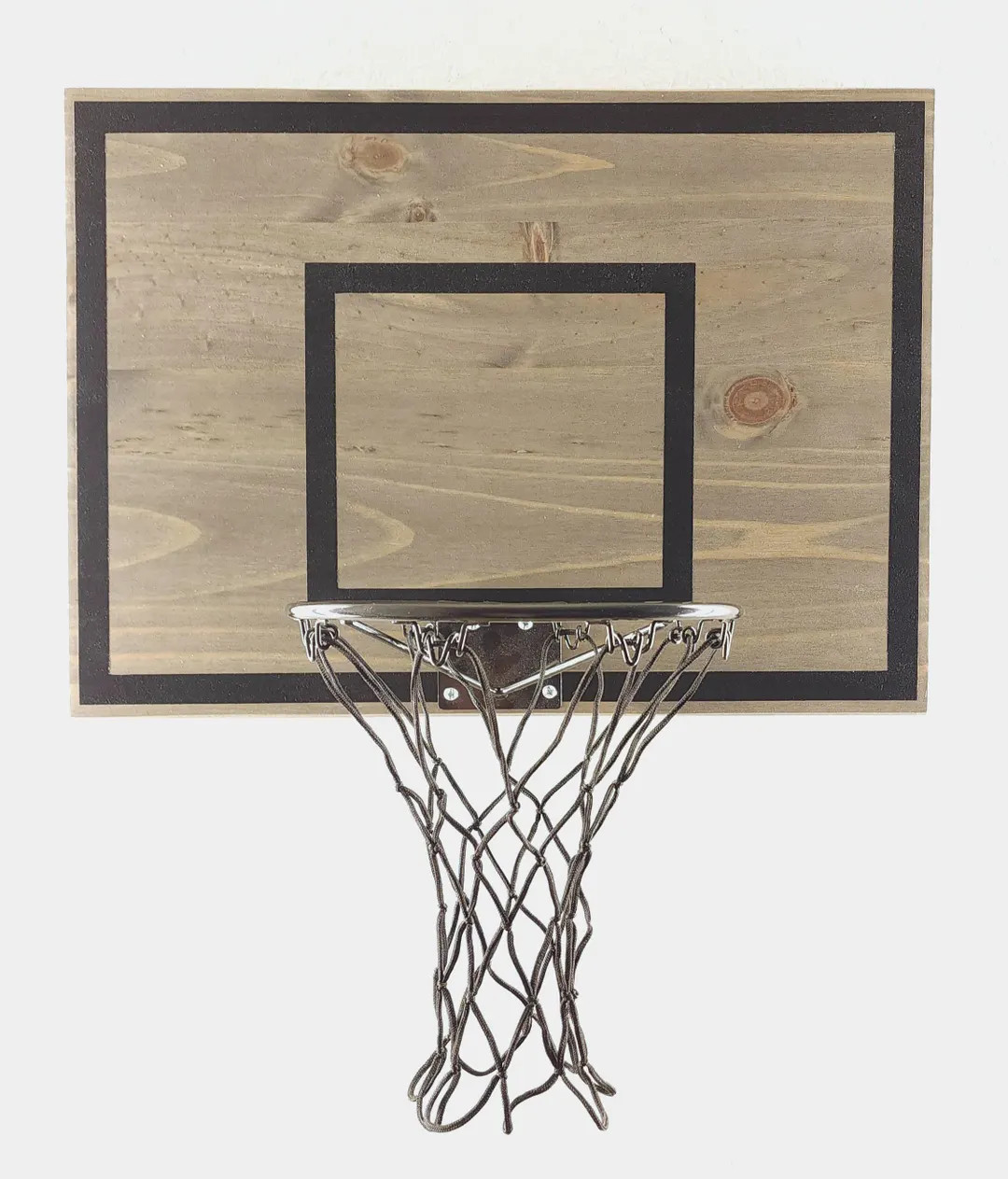 Indoor Wood Basketball Hoop: Weathered Gray, Black Trim - Basketball Gift - Etsy | Etsy (US)