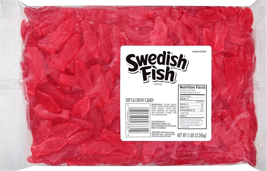 SWEDISH FISH Soft & Chewy Candy, Bulk Candy, 5 lb | Amazon (US)