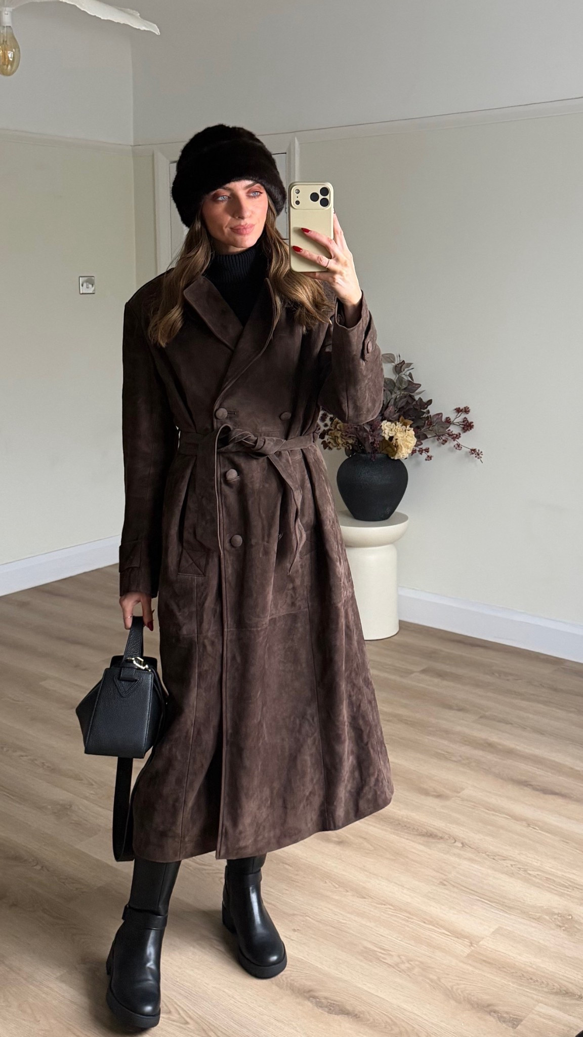 Christmas market outfit inspo
10 in the Very x Michelle Keegan brown suede trench coat
I’m 5ft 6
DISSH black roll neck jumper
Another version second skin leggings
Matalan knee high boots
Brown fur hat
The horse bag 

Christmas market outfit, winter walk outfit, wrapped up, down coat, puffer coat

#LTKuk #LTKwinter #LTKfestive