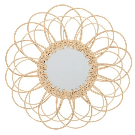 Woven Wall Hanging Mirror Rattan Wall Mirror Rattan Hanging Mirror Home Decorative Mirror | Walmart (US)