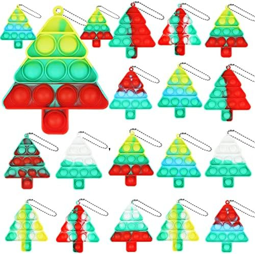 20 Pcs Christmas Stocking Stuffers for Kids,Mini Pop Fidget Toys Pack,Pop Keychain Toys Bulk for ... | Amazon (US)