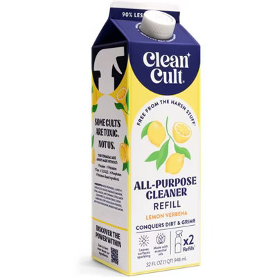 Clean Cult All Purpose Cleaner Refill - Lemon Verbena - 32 fl oz: Dye-Free, Paraben-Free, Phthalate-Free | Target