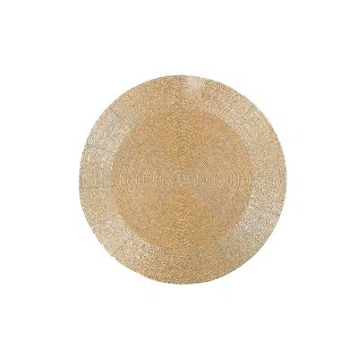 Christmas Beaded Round Placemat Red - Set Of 4 | Wayfair North America