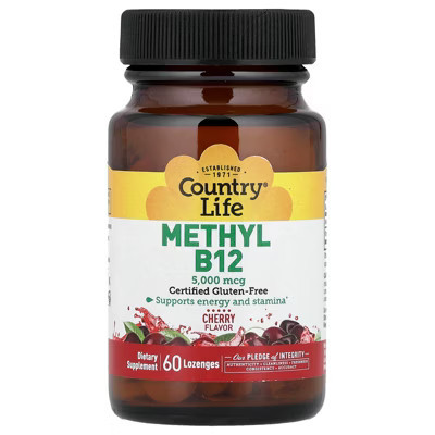 Country Life Methyl B12, Cherry, 5,000 mcg, 60 Lozenges | Target