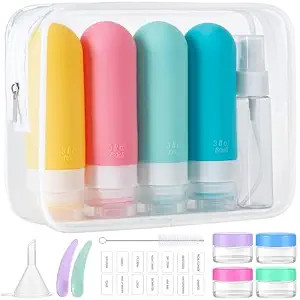16pack Travel Bottles for Toiletries, TSA Approved LeakProof Squeezable Silicone Toiletry Contain... | Amazon (US)