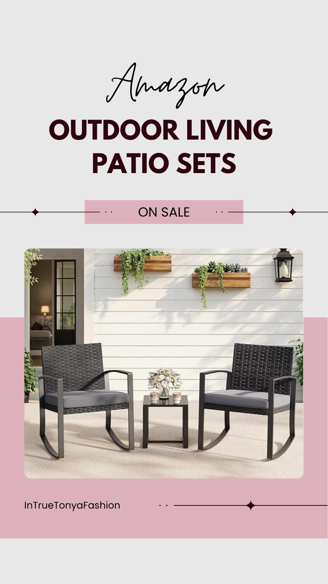 Outdoor patio sets, on sale from $99 down to $69 


Patio furniture 
Patio chairs 
Deck chairs 
Patio table 

#LTKSeasonal #LTKSaleAlert #LTKHome