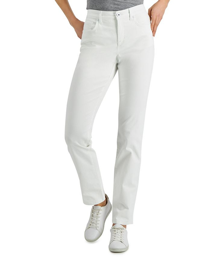Style & Co Curvy-Fit High Rise Straight-Leg Jeans, Created for Macy's & Reviews - Jeans - Women -... | Macys (US)