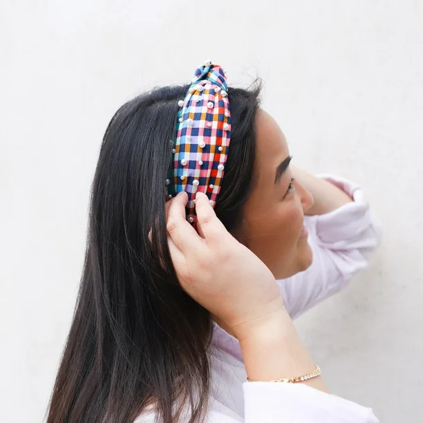 Packd Party "Mad for Plaid" Knot Plaid Headband - Walmart.com | Walmart (US)