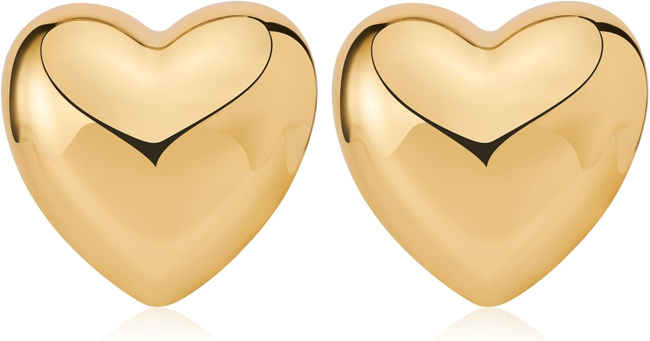 MUYAN Small Heart Stud Earrings for Women Love Heart Dainty Earrings Fashion Jewelry Gift | Amazon (US)