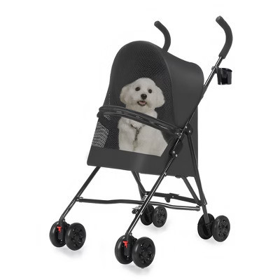 Kumasinova Pet Stroller for Small Dogs,Foldable Dog Stroller with Mesh Ventilation & Cup Holder,Light Weight Design,Black | Target