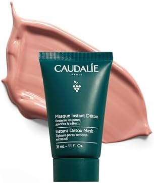 Caudalie Instant Detox Mask, Pore Minimizing Pink Clay Face Mask - 35 mL | Visibly eliminates exc... | Amazon (US)