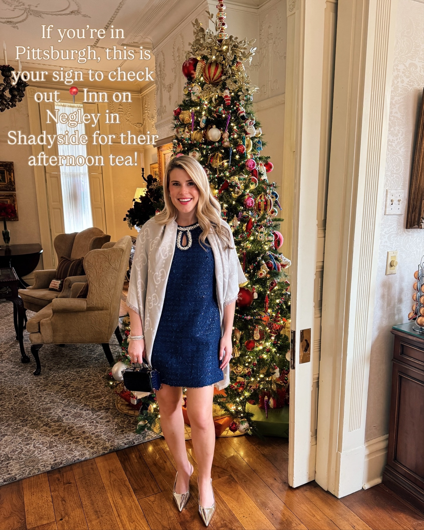 If you’re in #pittsburgh, this is a spot you are going to want to book! I took my mom to tea at the 📍Inn on Negley and it was so lovely. A true Pittsburgh gem! Last spring I visited with some girlfriends and it was the perfect spot for a get together and I just knew my mom would love it! It was such a treat to spend the afternoon together. The food was excellent. As a savory gal, my fave was the egg salad! This books up *very* quickly, so I recommend making reservations as far in advance as you can, especially if you’d like to go on a weekend. My outfit details are on ShopMy and LTK! 💕 #pittsburghinfluencer #classicstyle #grandmillennial